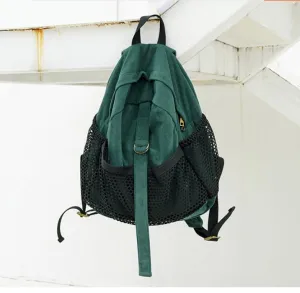 Green Simple Design Casual Large Backpack Women Handbag Bag Shoulder Tote Bag