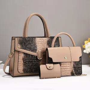 H1796 - Elegant 3pc Premium Handbag Set