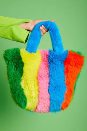 Hand Crafted Bamboo Faux Fur Bag