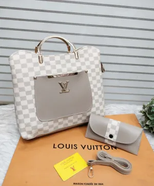 High Quality Louis Vuitton Women Bag (Beige)