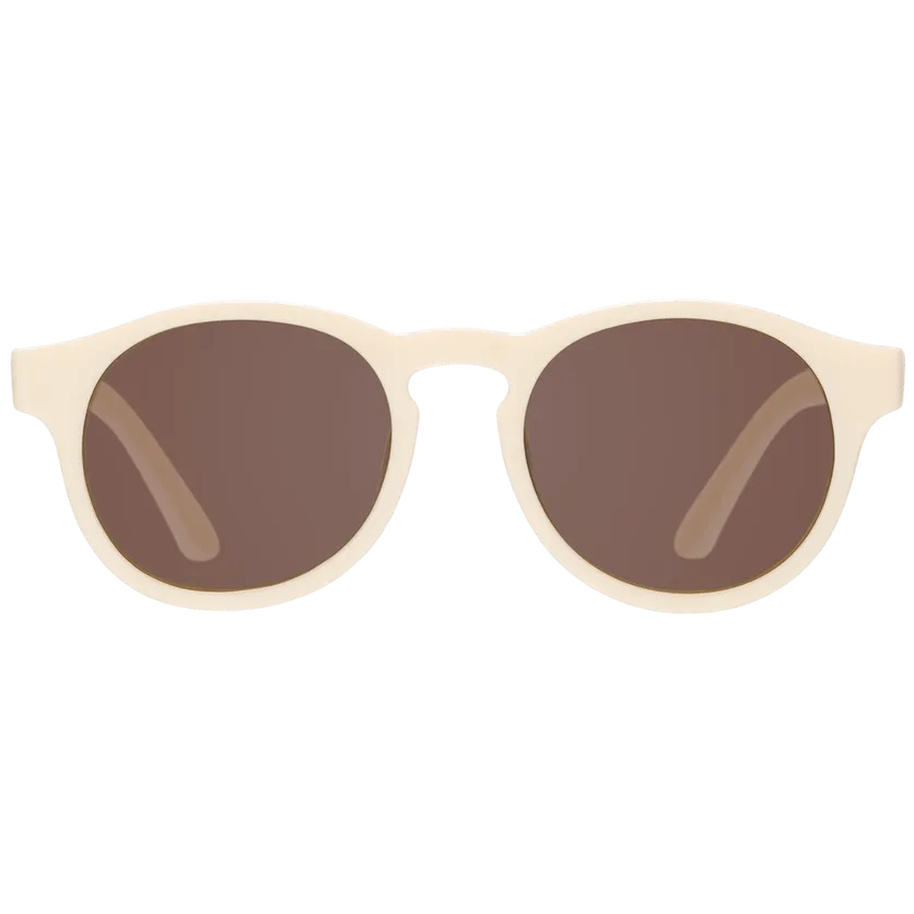 Keyhole Sunglasses - Sweet Cream with Amber Lens