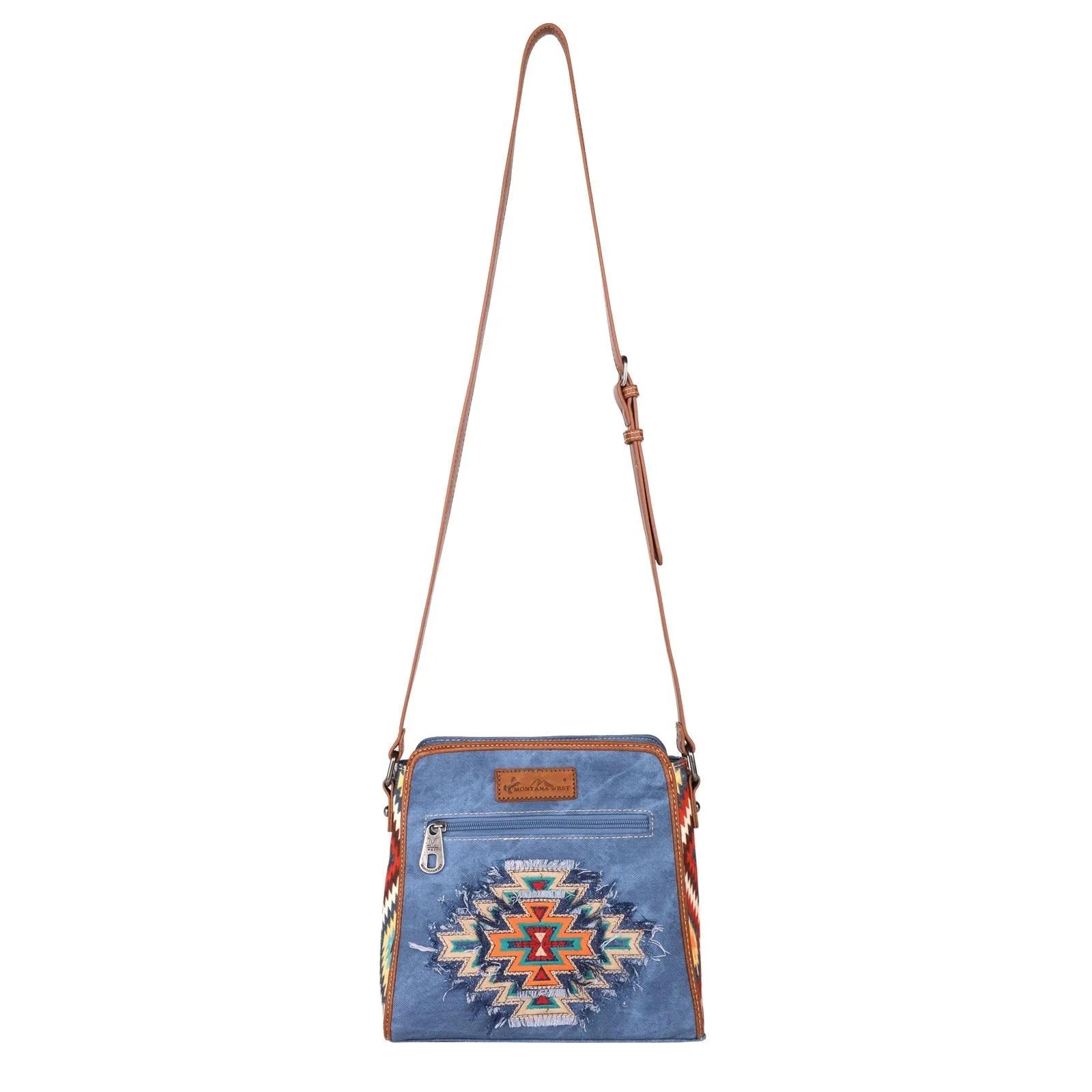 Montana West Aztec Denim Crossbody Bag Set