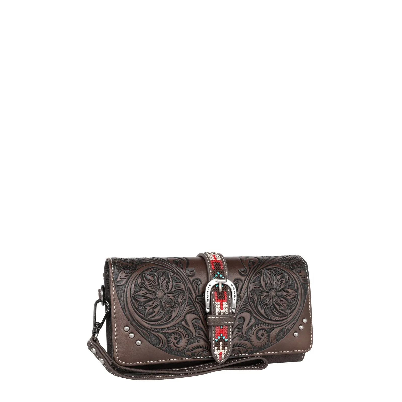 Montana West Vintage Floral Tooled Crossbody Saddle Bag Collection