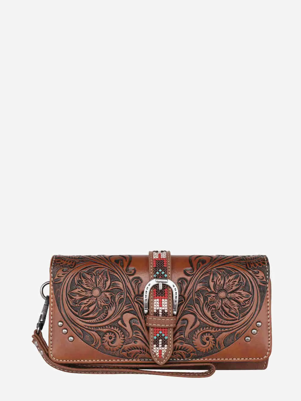 Montana West Vintage Floral Tooled Crossbody Saddle Bag Collection