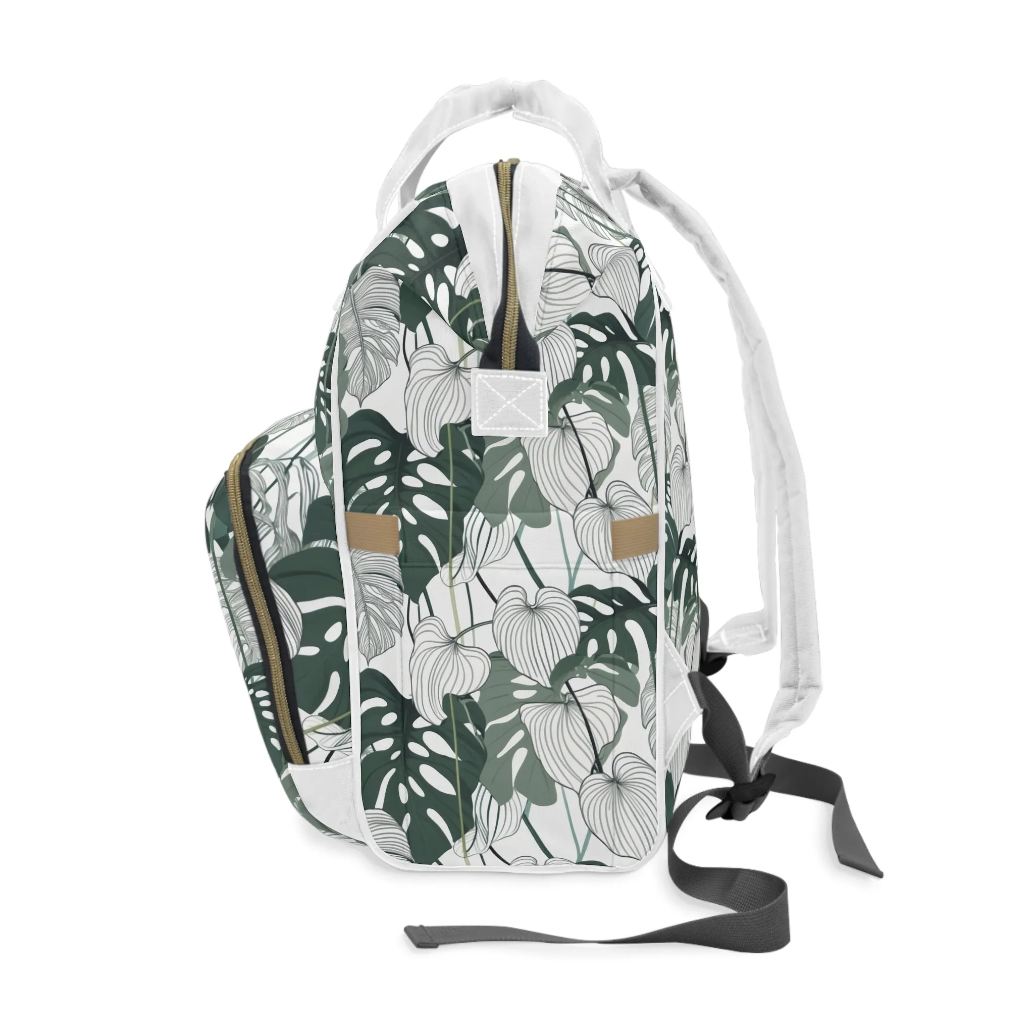 Multifunctional Backpack - Tropical Leaves pattern