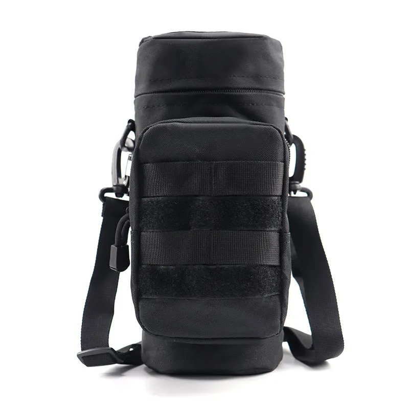 New outdoor kettle bag, insulated cup cover, multi-functional shoulder crossbody bag, tactical waist bag, men's mountaineering kettle bag