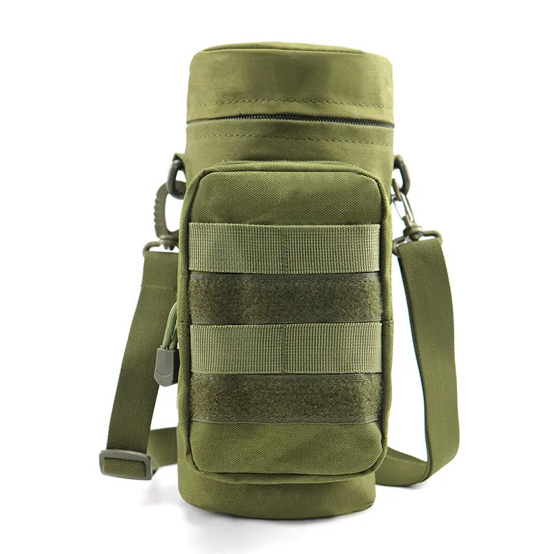 New outdoor kettle bag, insulated cup cover, multi-functional shoulder crossbody bag, tactical waist bag, men's mountaineering kettle bag