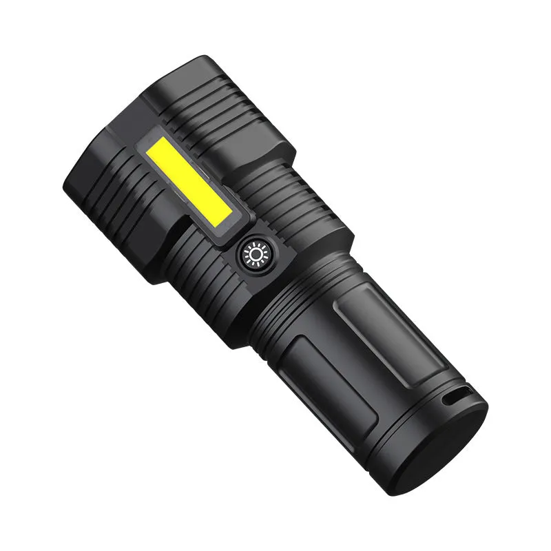 New Product Strong Light Flashlight With Cob Usb Rechargeable Multi-Functional Ultra-Bright Porous Led Outdoor Searchlight