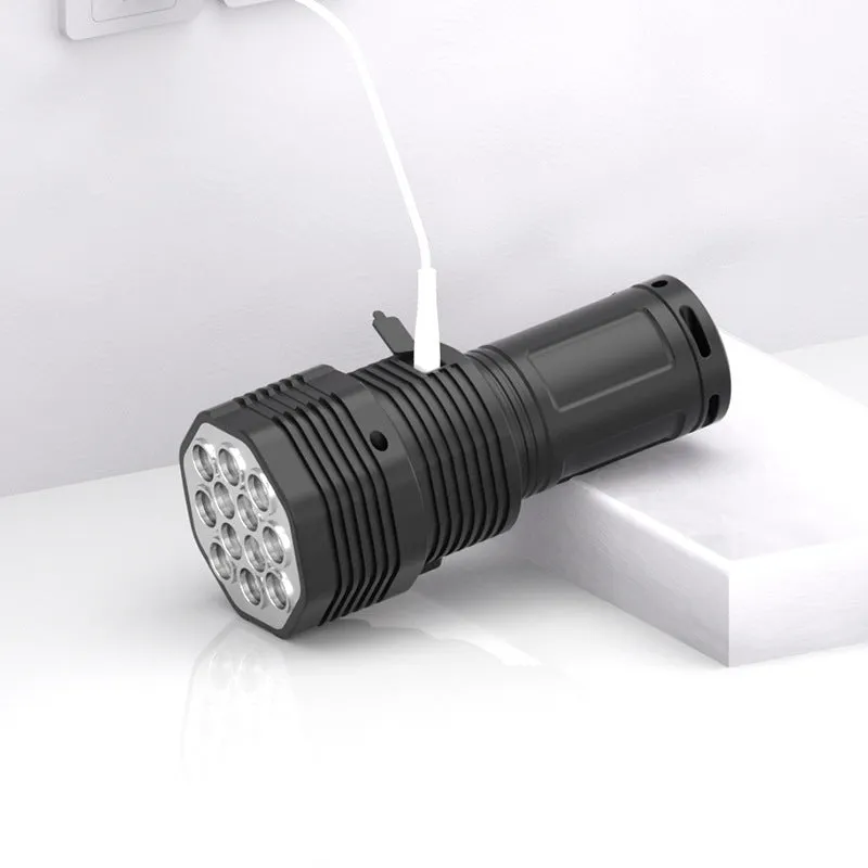 New Product Strong Light Flashlight With Cob Usb Rechargeable Multi-Functional Ultra-Bright Porous Led Outdoor Searchlight