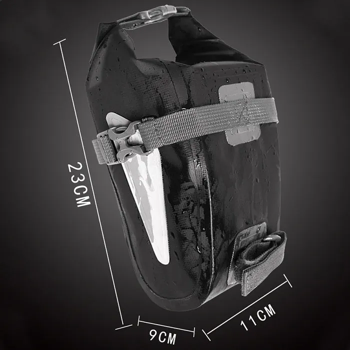 Outdoor Waterproof Multi-functional PVC Bag Tool Bag for Bicycle(Black)