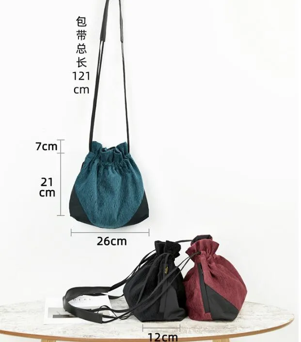 PatchWork Drawstring Casual Large Women Travel Bag Shoulder Bag