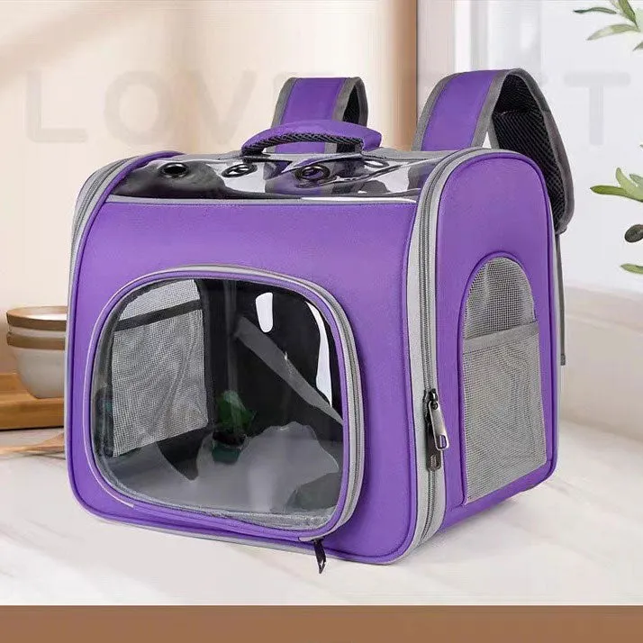 Pet bag cat bag full network breathable outdoor portable large capacity backpack pet bag portable foldable dog bag