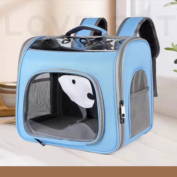 Pet bag cat bag full network breathable outdoor portable large capacity backpack pet bag portable foldable dog bag