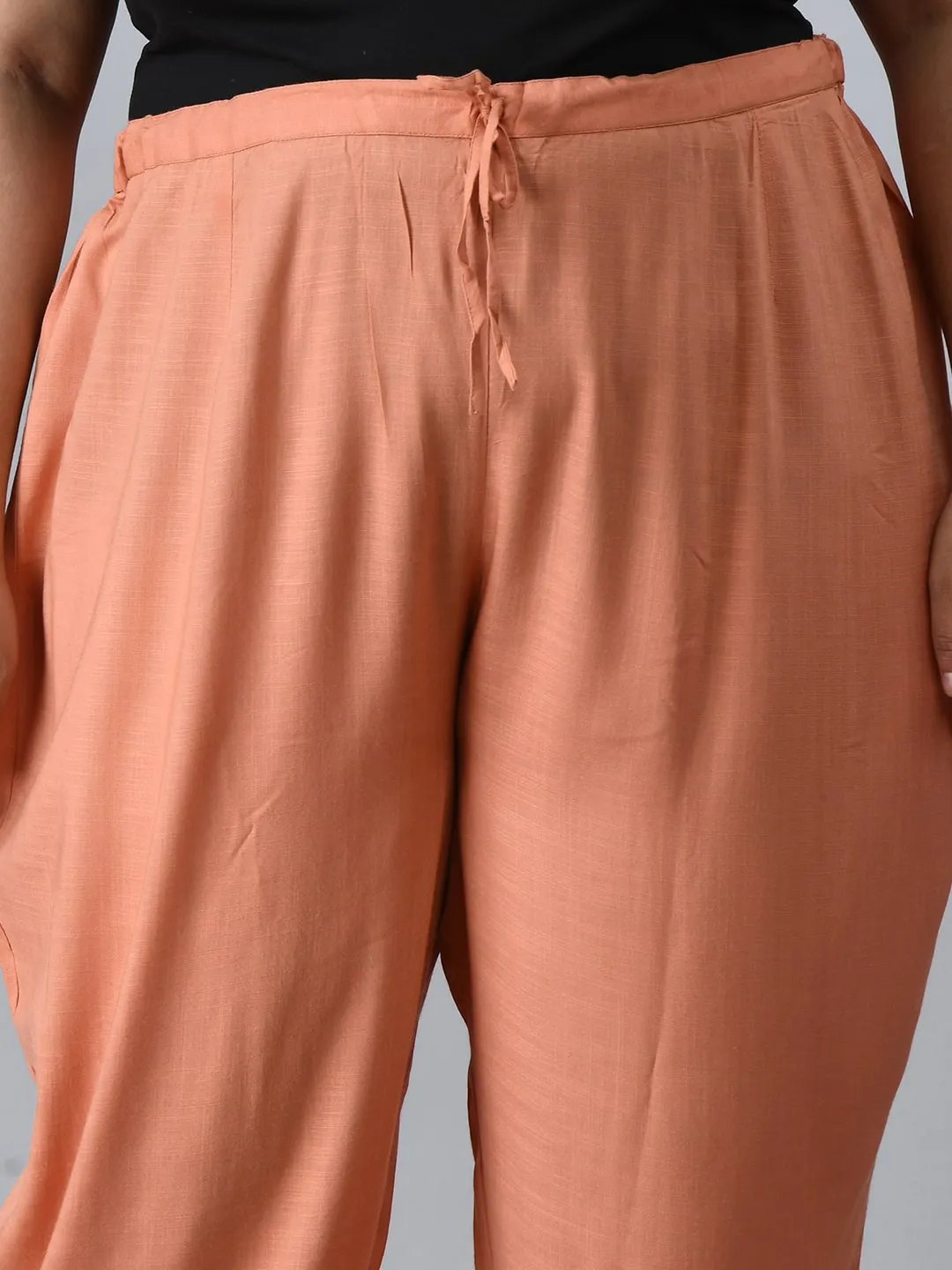 Plus Size Orchid  Sullen Peach Kurta Pant Set