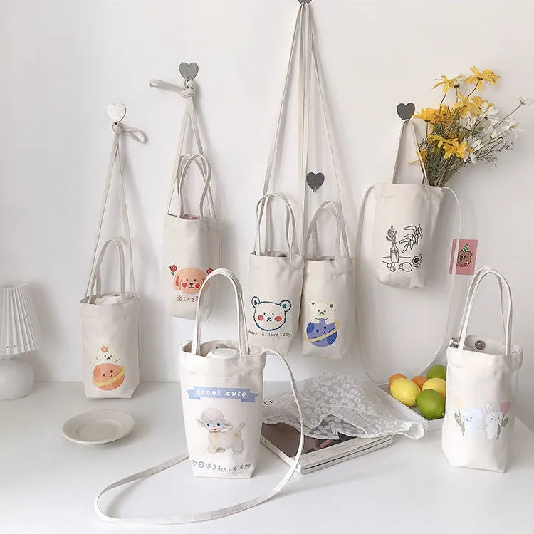 Portable Water Bottle Holder Bubble Tea Carry Bag