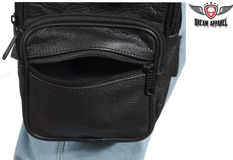 Premium Leather Thigh Bags With Gun Pocket