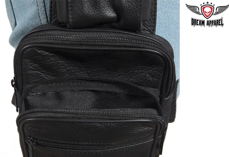 Premium Leather Thigh Bags With Gun Pocket