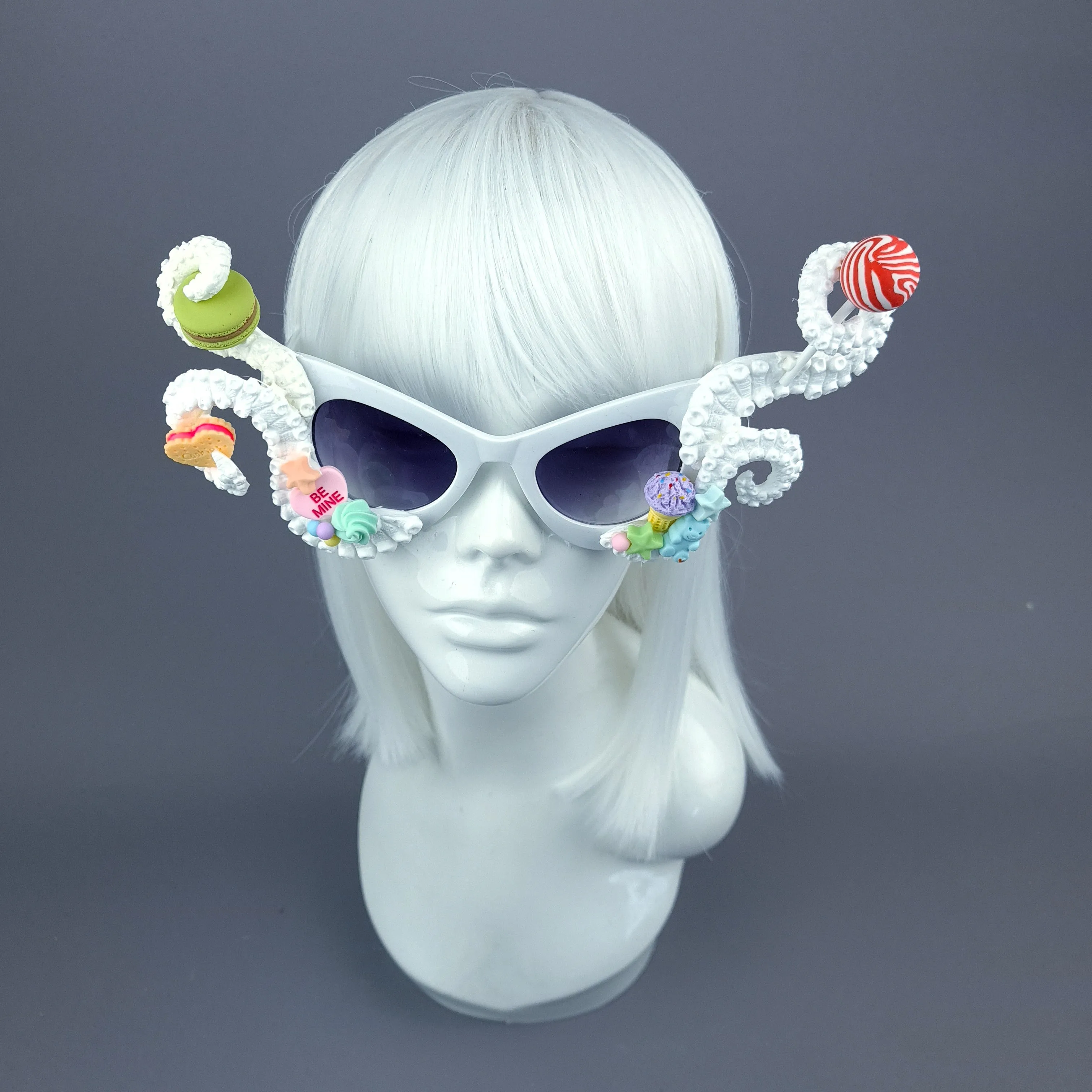 "Sugarie" White Tentacle Candy Sweets Sunglasses