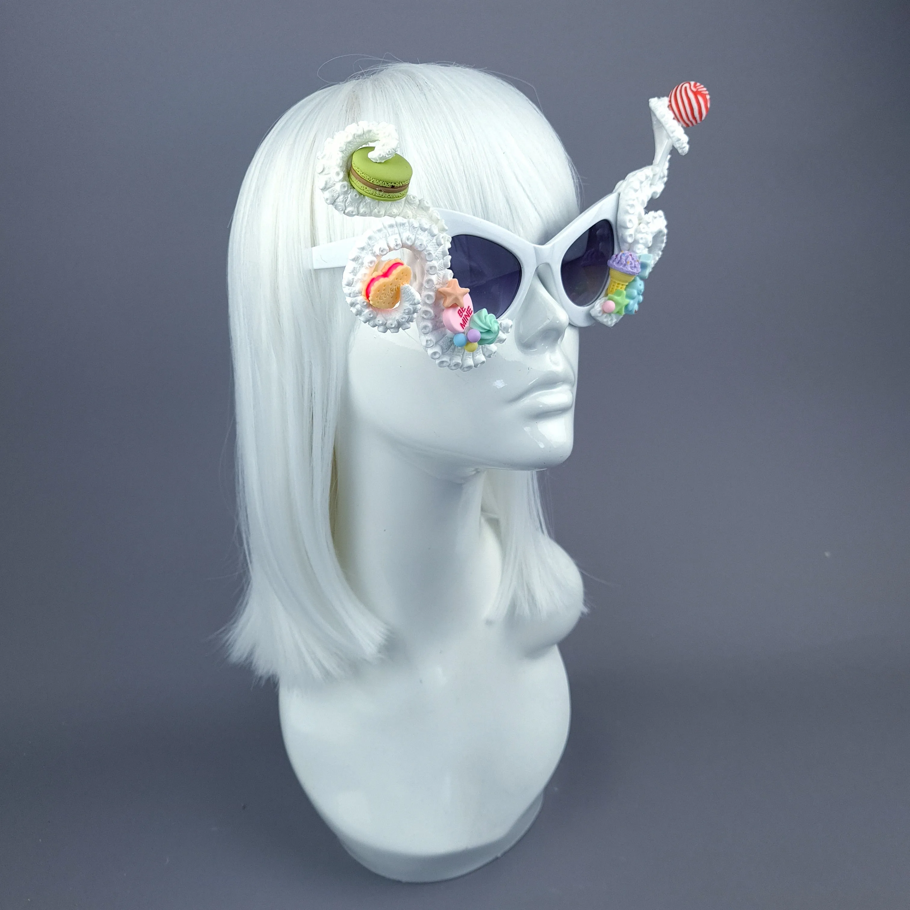 "Sugarie" White Tentacle Candy Sweets Sunglasses