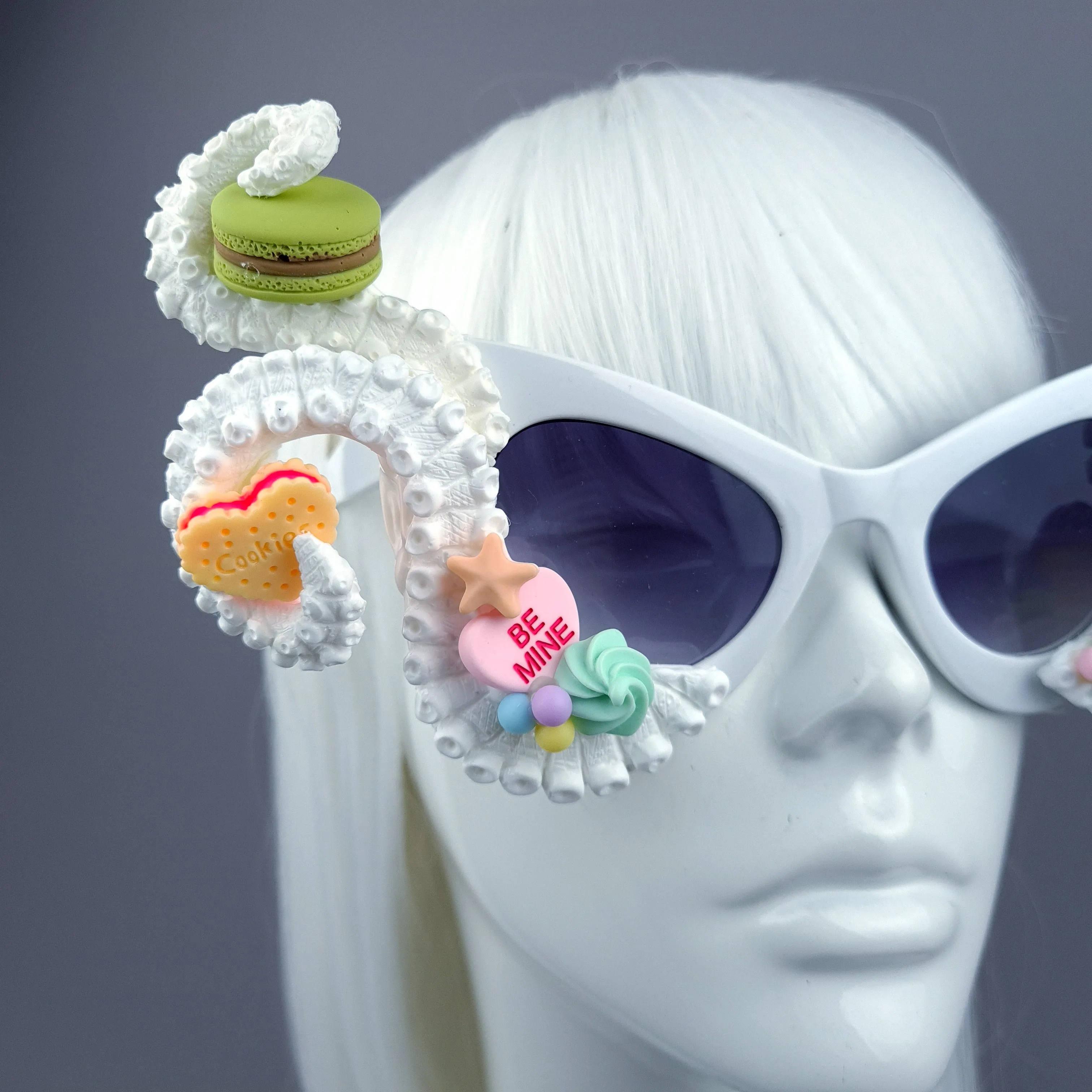 "Sugarie" White Tentacle Candy Sweets Sunglasses