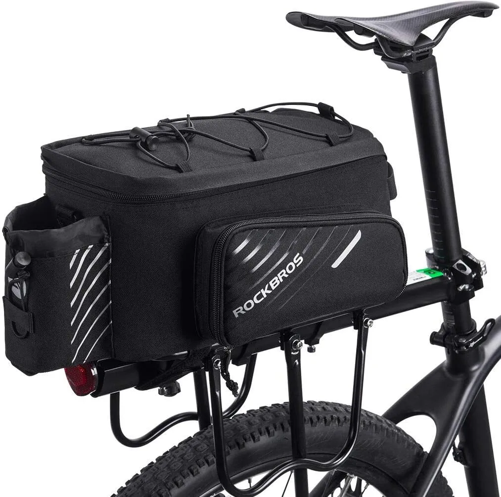 ROCKBROS Bike Rack Bag 13L With Rain Cover