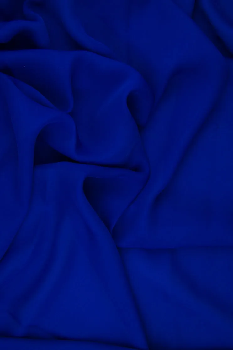 Royal Blue Silk Double Georgette Fabric