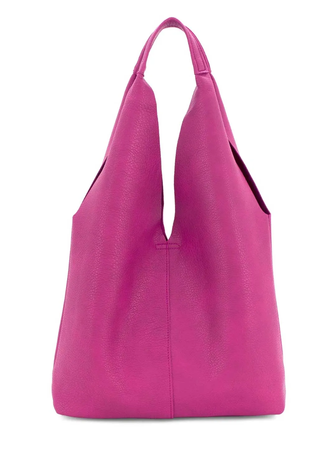 Slouchy 2 in 1 Tote Bag in  Fuchsia Pink