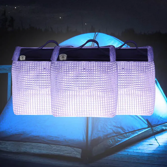 Solar Multi-Functional Folding PVC Clip Mesh Camping LED Outdoor Lights