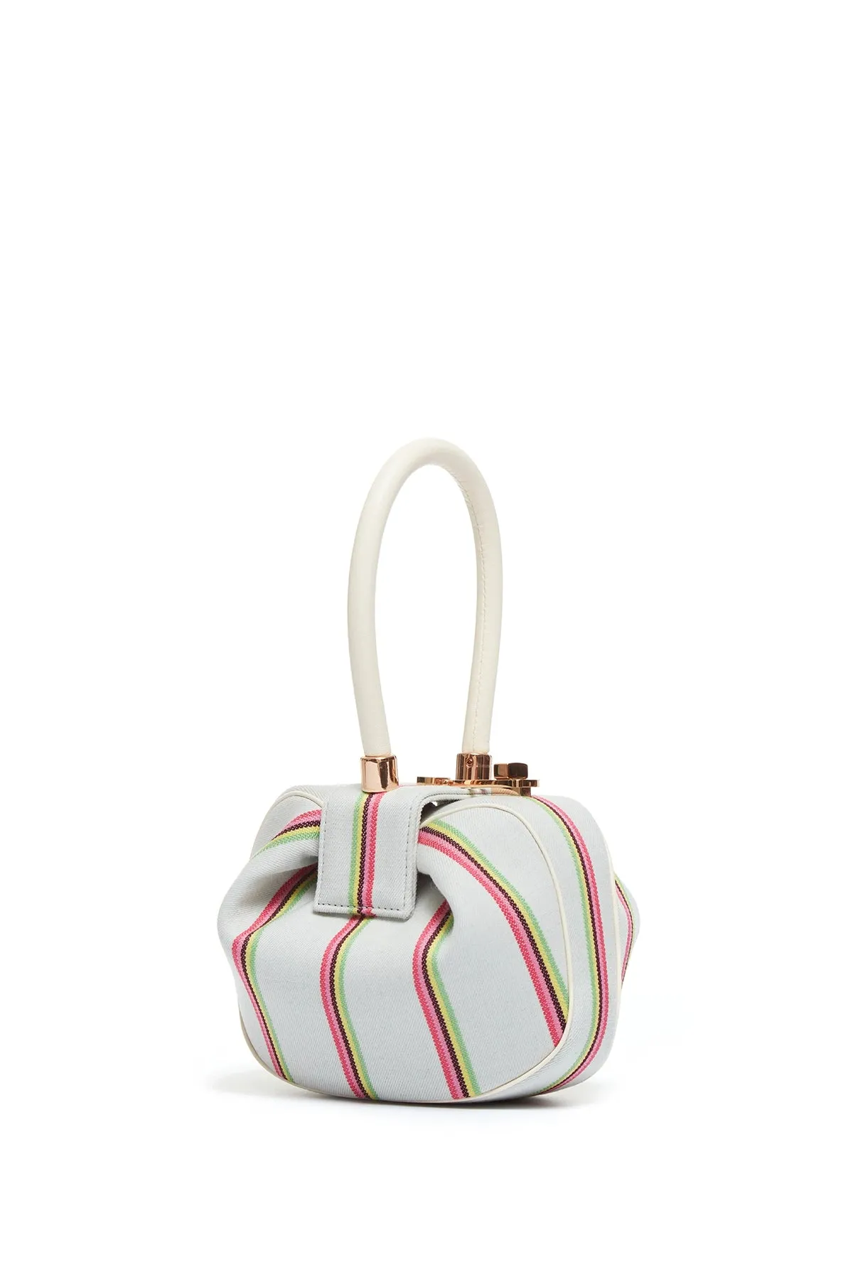 Striped Demi Bag in Ivory Wool