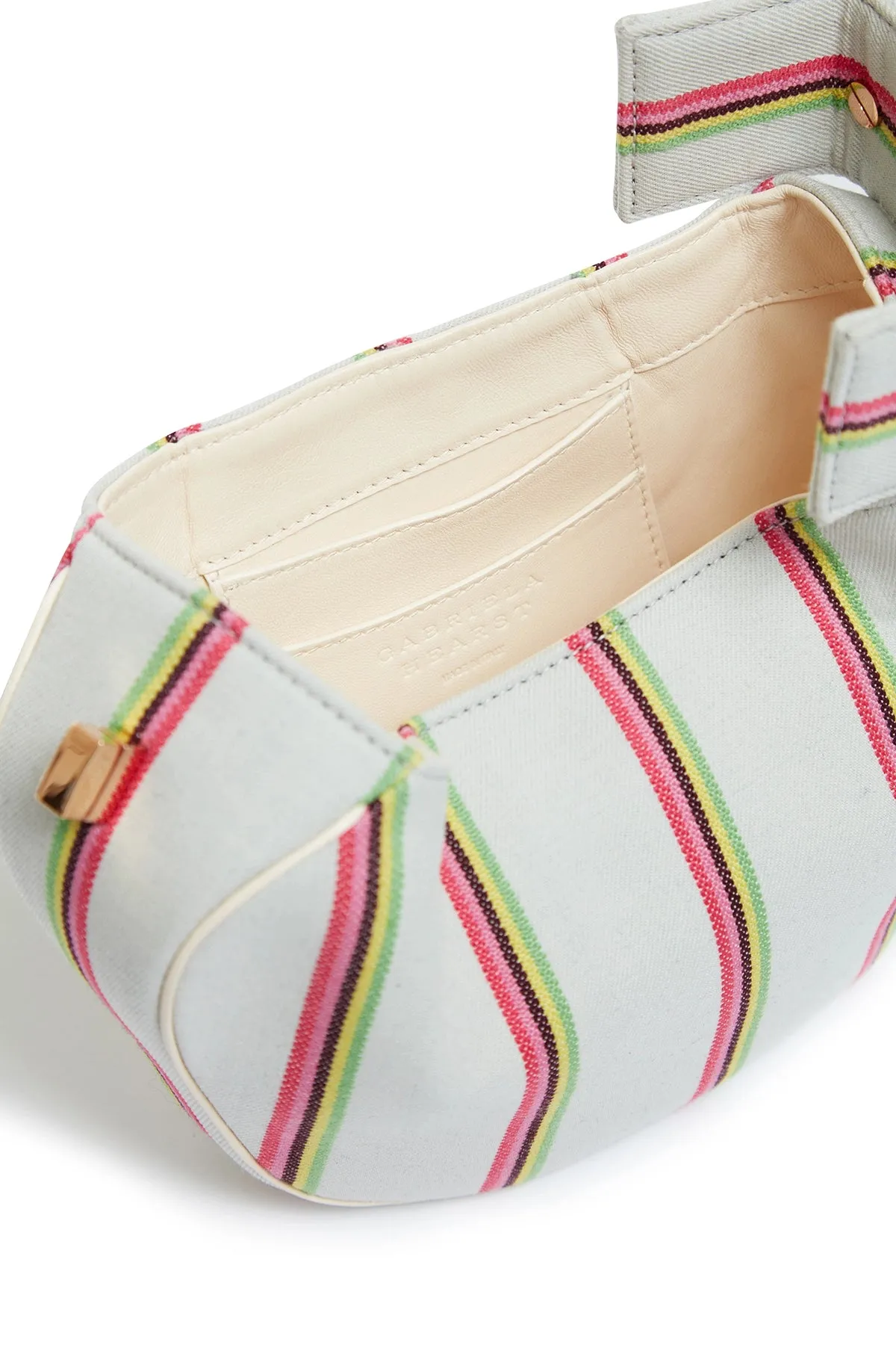 Striped Demi Bag in Ivory Wool