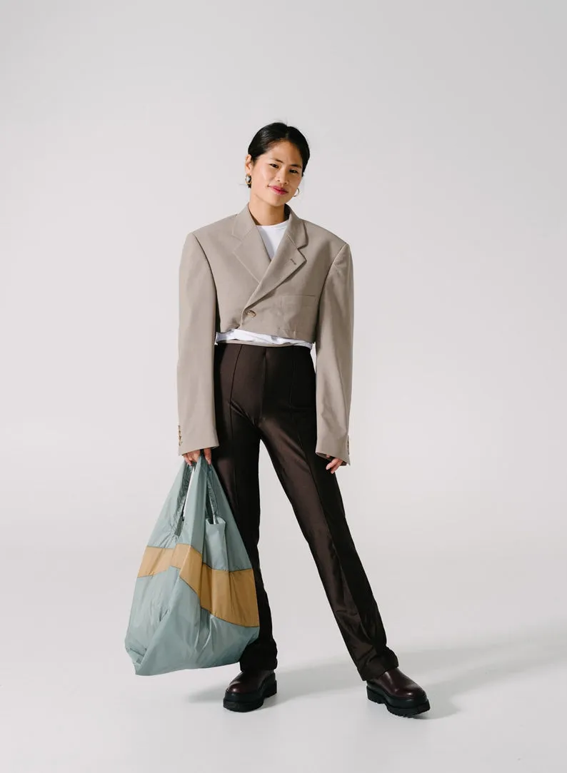 The New Shopping Bag Grey & Camel Large