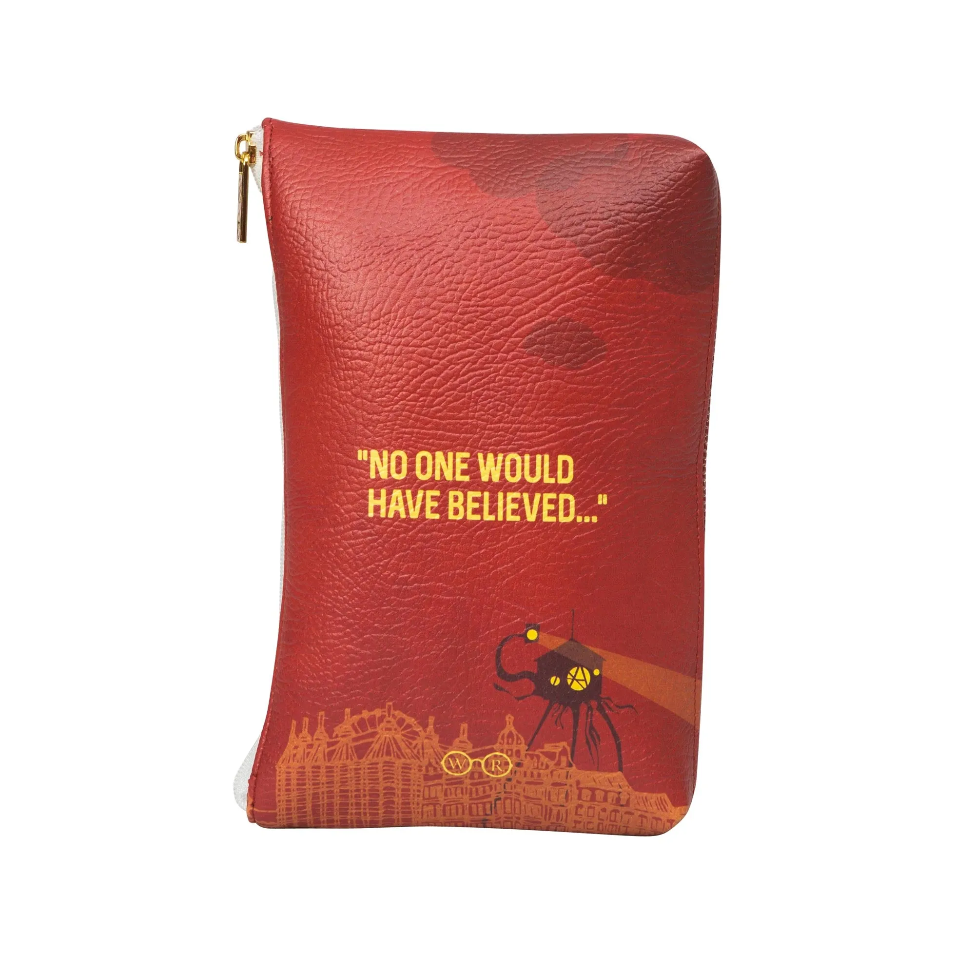 The War of the Worlds Dark Red Book Pouch Purse Clutch