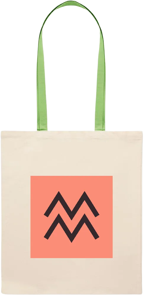 The Water Bearer Design - Essential colored handle tote bag