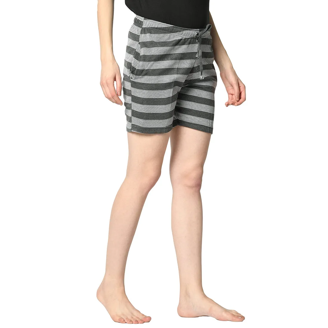 Vimal Jonney Grey Shorts For Women's