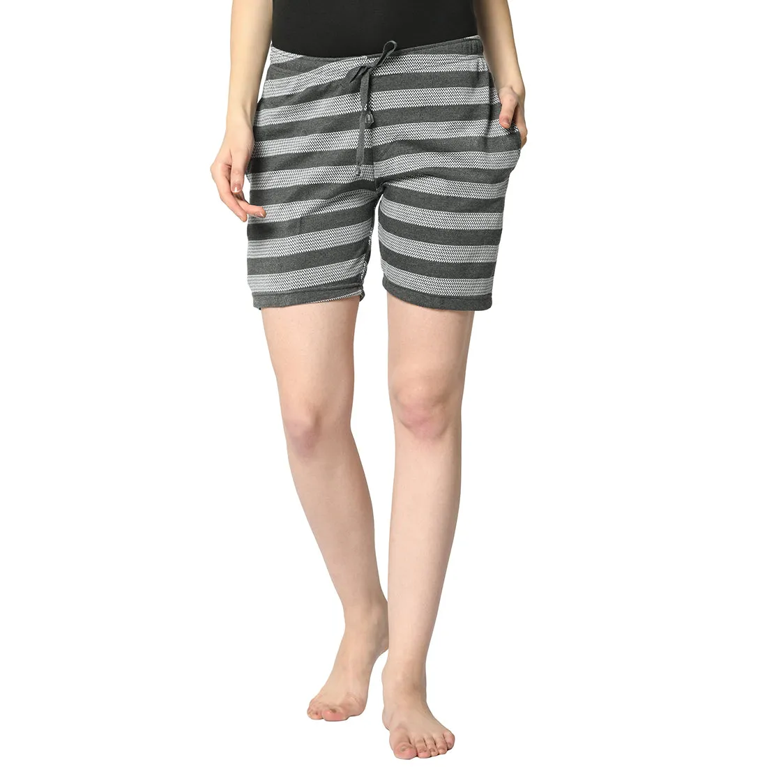 Vimal Jonney Grey Shorts For Women's