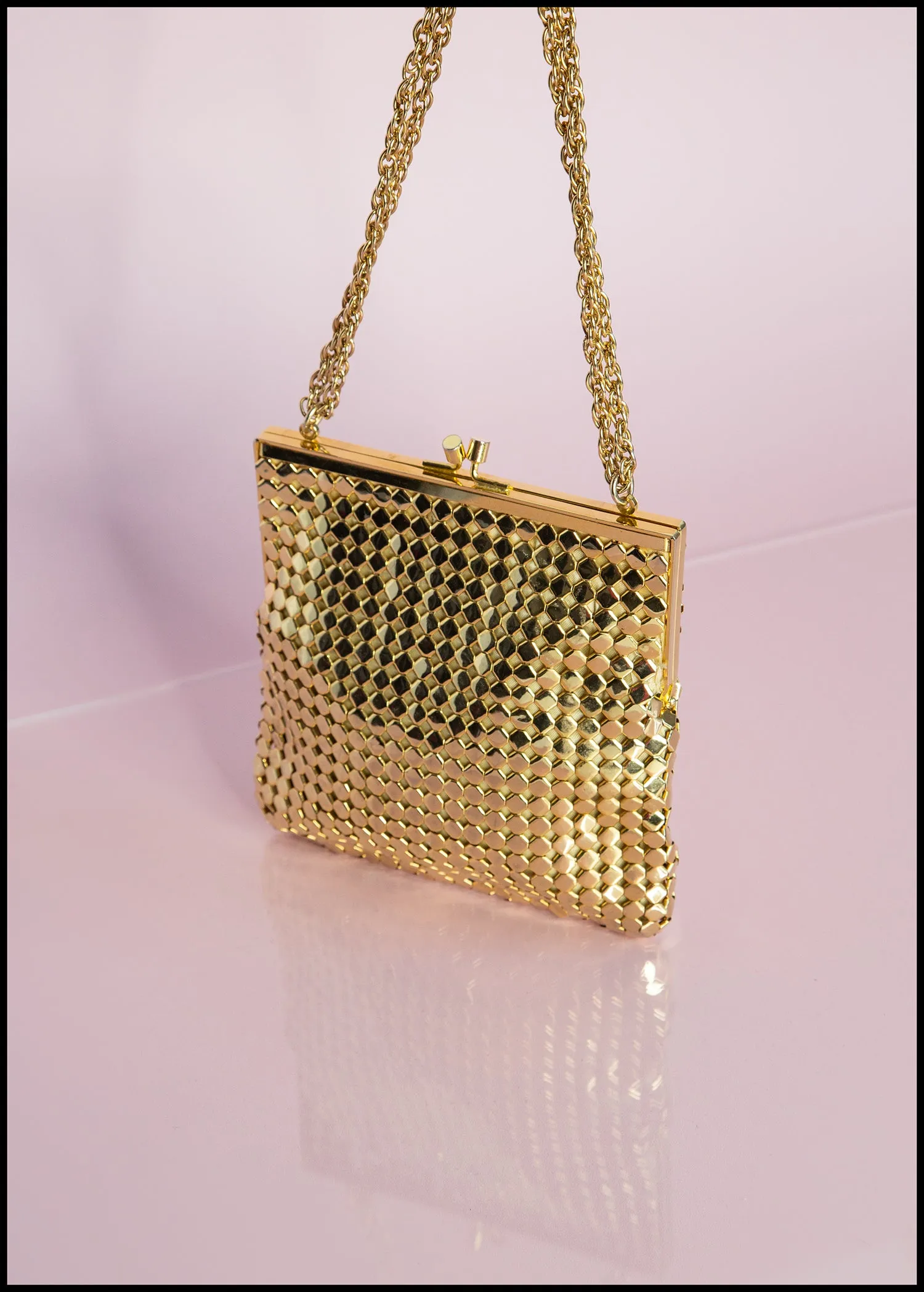 Vintage 1960s Heavy Gold Mesh Bag