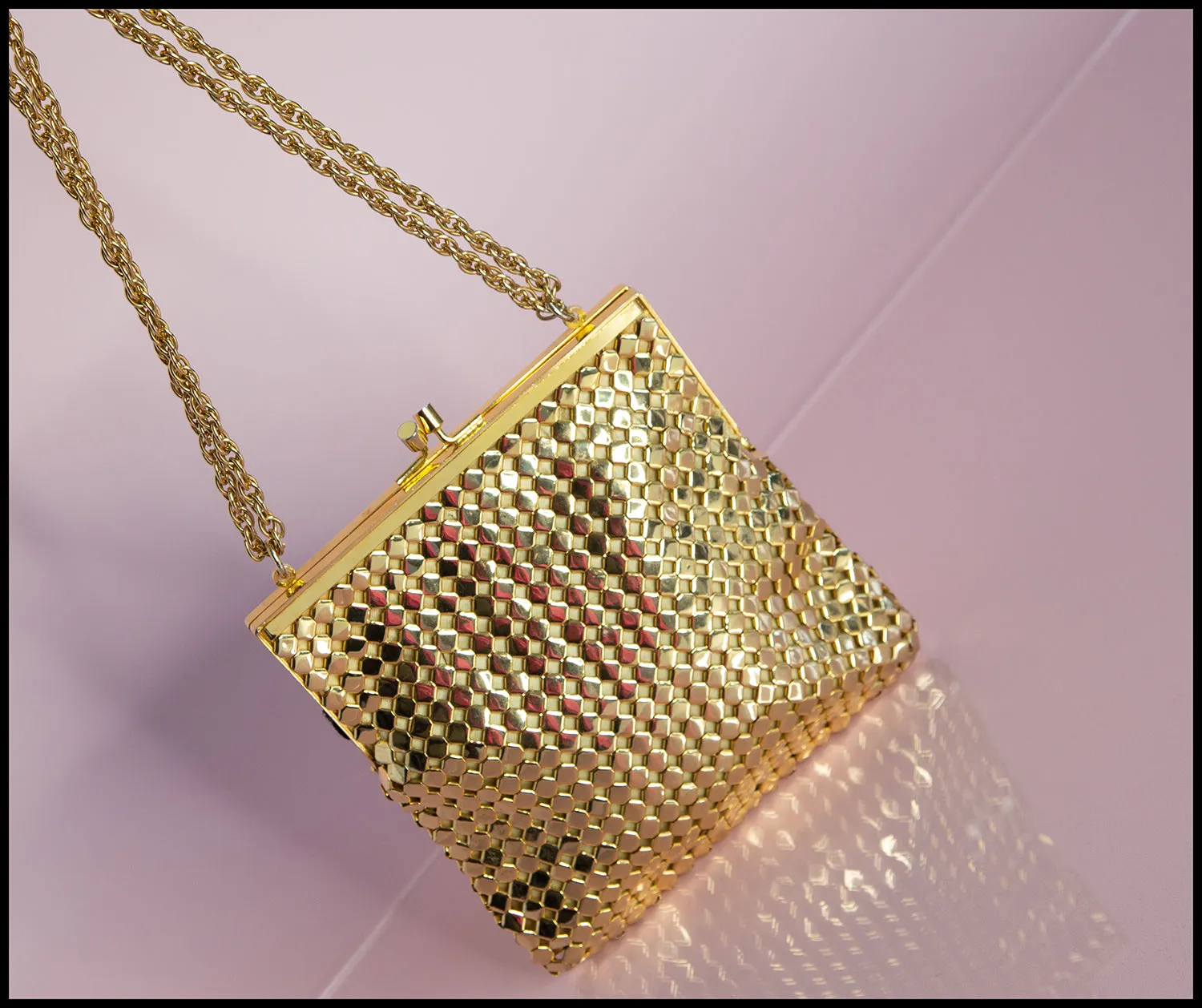 Vintage 1960s Heavy Gold Mesh Bag