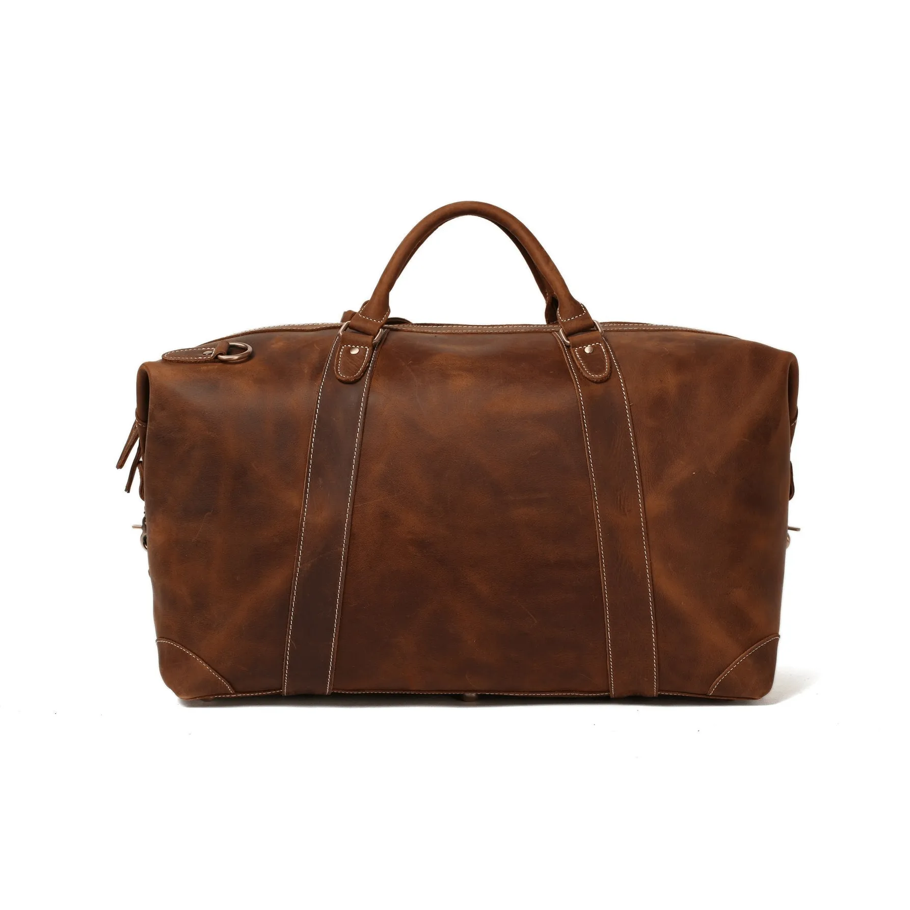 Vintage Style Handcrafted Leather Travel Duffle