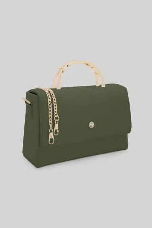 Women Green Two Faced Cross Body Bag