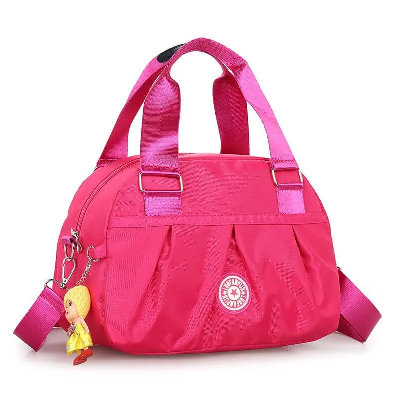 Women's large capacity nylon fabric waterproof casual shoulder bag